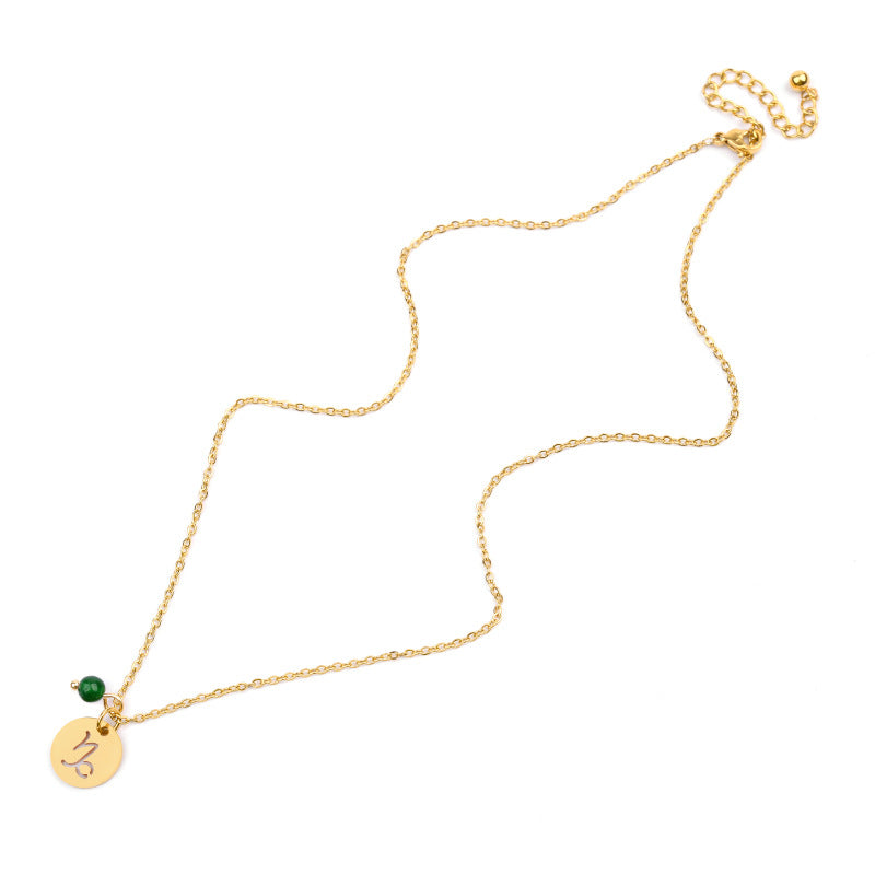 Zodiac Necklace with birth stone